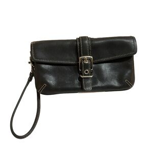 Coach Wristlet Vintage black leather